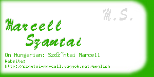 marcell szantai business card